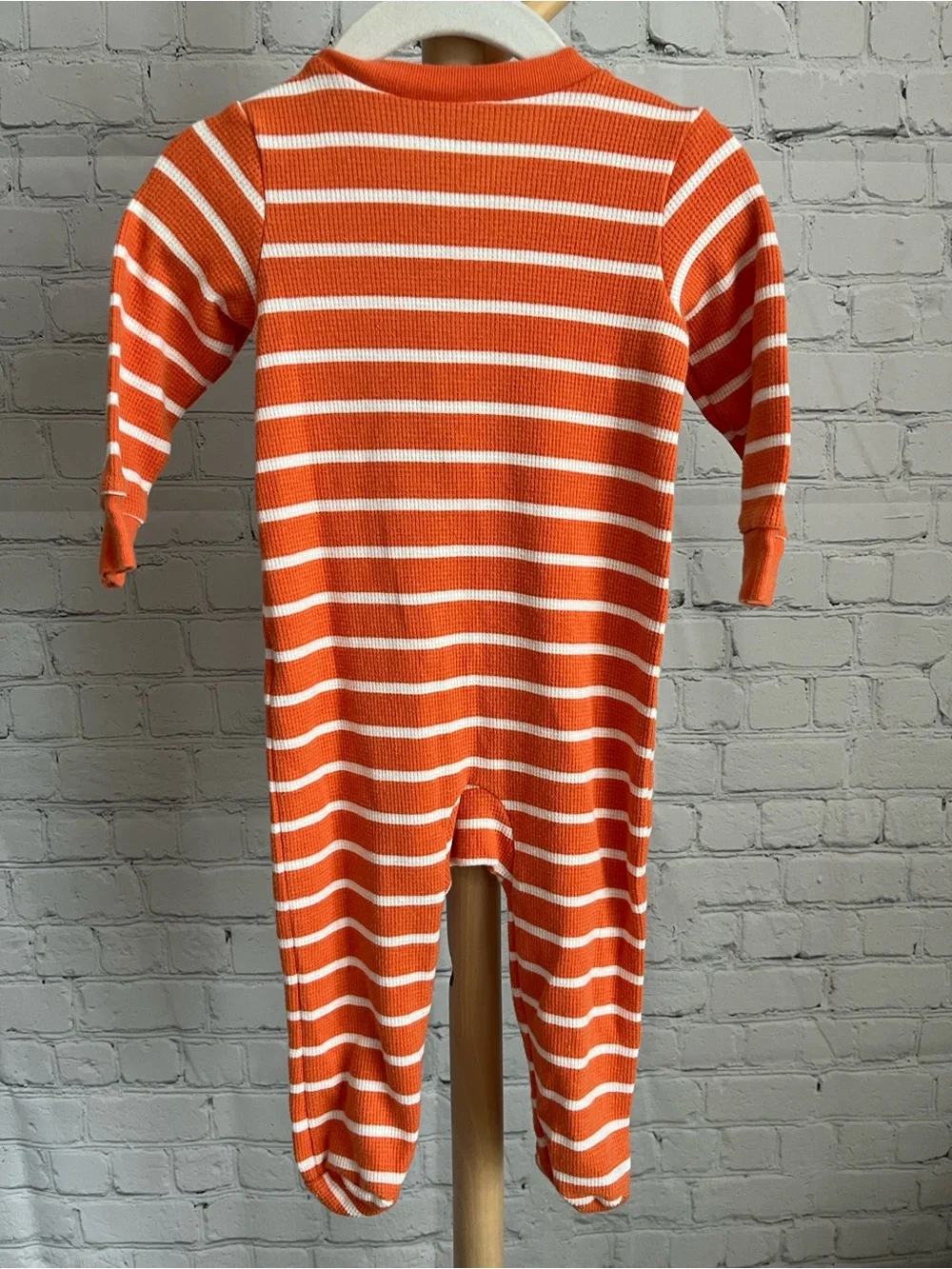 ⭐️⭐️PICK 5 / $20 Carter's Orange Stripe Pumpkin Footed One-Piece